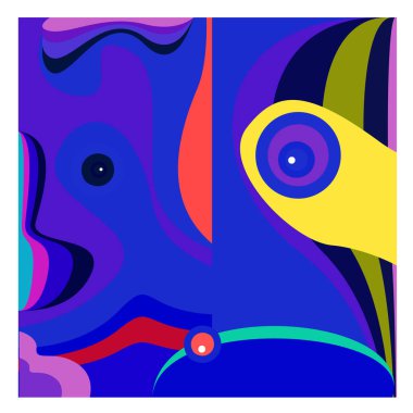 Kaynak için vektör renkli geometrik ve eğri arkaplan deseni