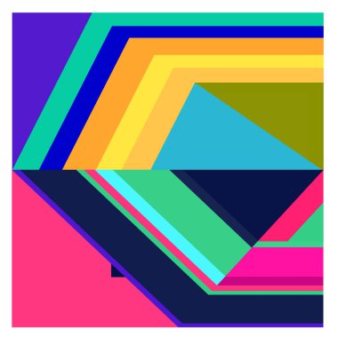 Kaynak için vektör renkli geometrik ve eğri arkaplan deseni