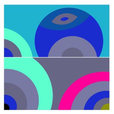 Kaynak için vektör renkli geometrik ve eğri arkaplan deseni