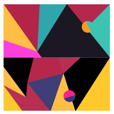 Kaynak için vektör renkli geometrik ve eğri arkaplan deseni