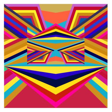 Kaynak için vektör renkli geometrik ve eğri arkaplan deseni