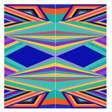 Kaynak için vektör renkli geometrik ve eğri arkaplan deseni