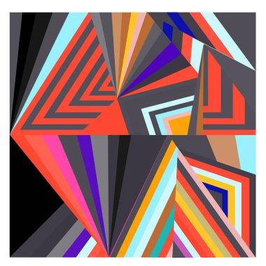 Kaynak için vektör renkli geometrik ve eğri arkaplan deseni