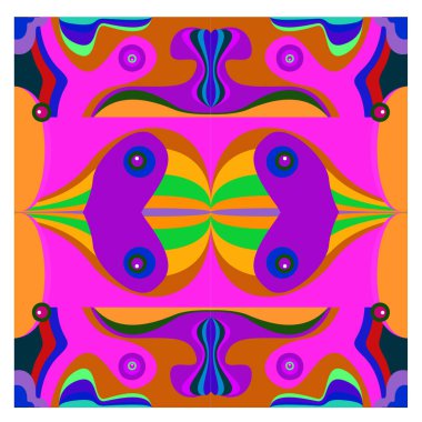 Kaynak için vektör renkli geometrik ve eğri arkaplan deseni