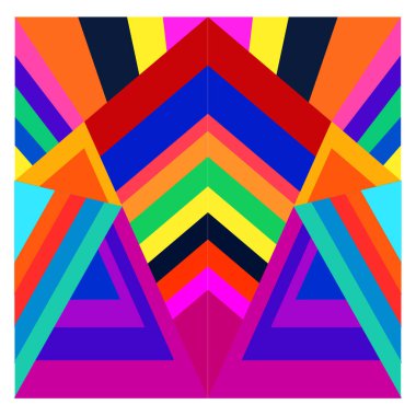 Kaynak için vektör renkli geometrik ve eğri arkaplan deseni