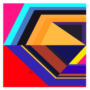 Kaynak için vektör renkli geometrik ve eğri arkaplan deseni