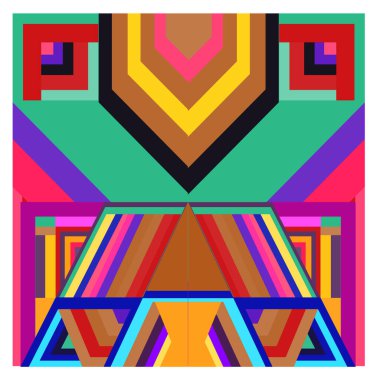 Kaynak için vektör renkli geometrik ve eğri arkaplan deseni