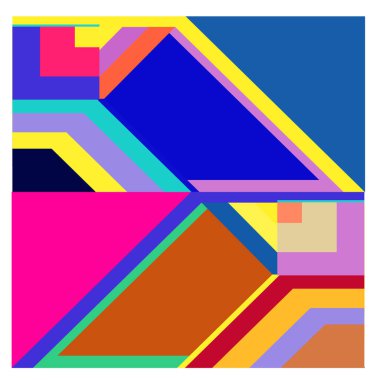 Kaynak için vektör renkli geometrik ve eğri arkaplan deseni