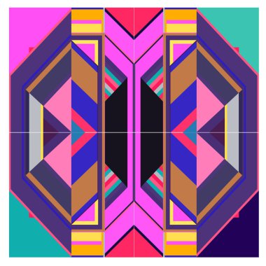 Kaynak için vektör renkli geometrik ve eğri arkaplan deseni