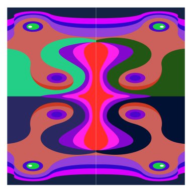 Kaynak için vektör renkli geometrik ve eğri arkaplan deseni