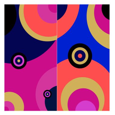 Kaynak için vektör renkli geometrik ve eğri arkaplan deseni