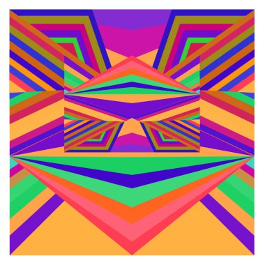 Kaynak için vektör renkli geometrik ve eğri arkaplan deseni