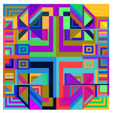 Kaynak için vektör renkli geometrik ve eğri arkaplan deseni