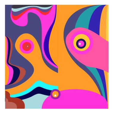 Kaynak için vektör renkli geometrik ve eğri arkaplan deseni