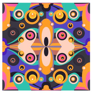 Kaynak için vektör renkli geometrik ve eğri arkaplan deseni