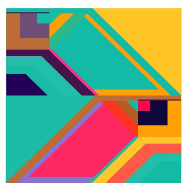 Kaynak için vektör renkli geometrik ve eğri arkaplan deseni