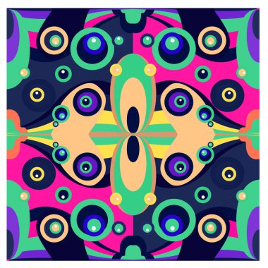 Kaynak için vektör renkli geometrik ve eğri arkaplan deseni