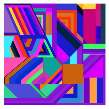 Kaynak için vektör renkli geometrik ve eğri arkaplan deseni