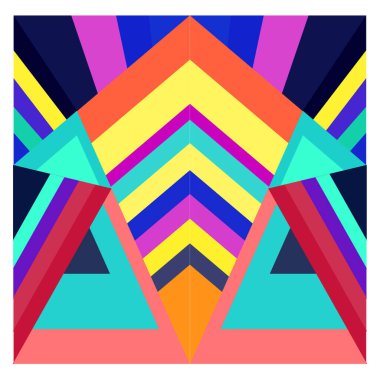 Kaynak için vektör renkli geometrik ve eğri arkaplan deseni