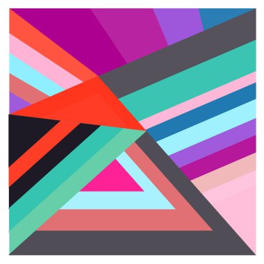 Kaynak için vektör renkli geometrik ve eğri arkaplan deseni