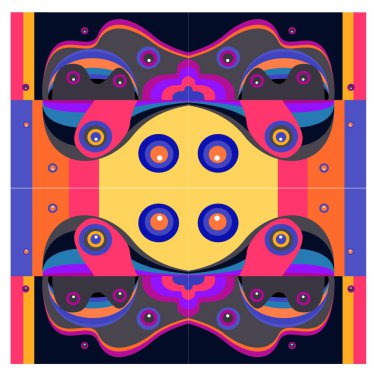 Kaynak için vektör renkli geometrik ve eğri arkaplan deseni