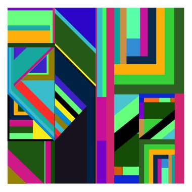 Kaynak için vektör renkli geometrik ve eğri arkaplan deseni