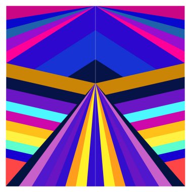 Kaynak için vektör renkli geometrik ve eğri arkaplan deseni