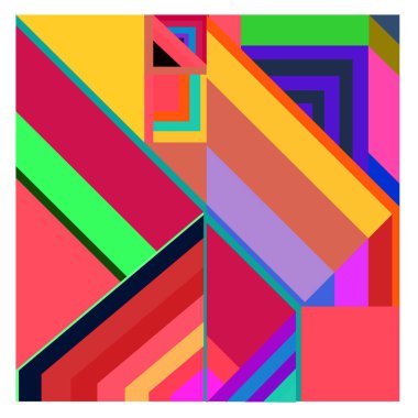 Kaynak için vektör renkli geometrik ve eğri arkaplan deseni