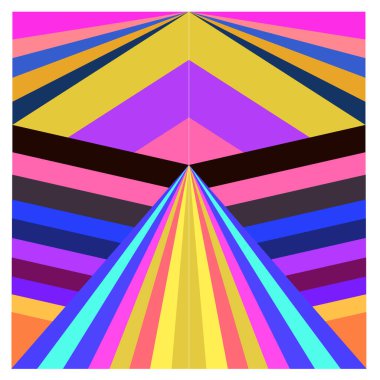 Kaynak için vektör renkli geometrik ve eğri arkaplan deseni