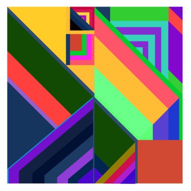 Kaynak için vektör renkli geometrik ve eğri arkaplan deseni