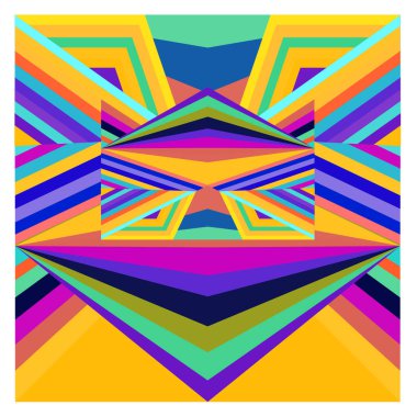 Kaynak için vektör renkli geometrik ve eğri arkaplan deseni