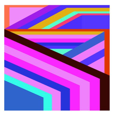 Kaynak için vektör renkli geometrik ve eğri arkaplan deseni