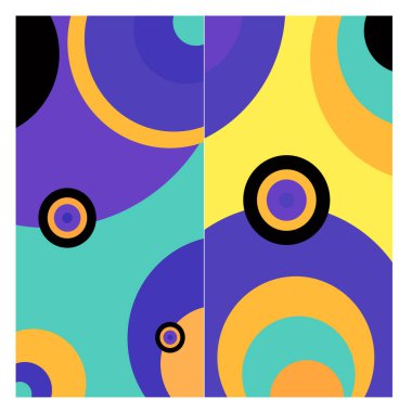 Kaynak için vektör renkli geometrik ve eğri arkaplan deseni