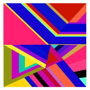 Kaynak için vektör renkli geometrik ve eğri arkaplan deseni