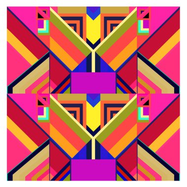 Kaynak için vektör renkli geometrik ve eğri arkaplan deseni