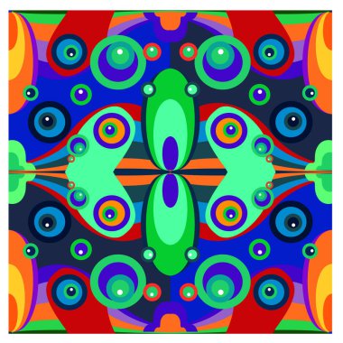 Kaynak için vektör renkli geometrik ve eğri arkaplan deseni