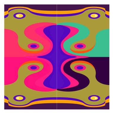 Kaynak için vektör renkli geometrik ve eğri arkaplan deseni