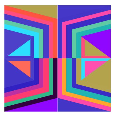 Kaynak için vektör renkli geometrik ve eğri arkaplan deseni