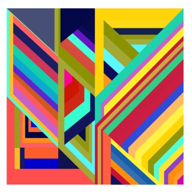 Kaynak için vektör renkli geometrik ve eğri arkaplan deseni