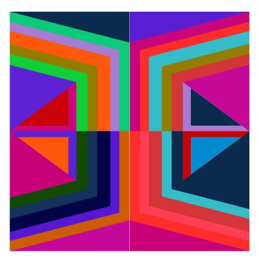 Kaynak için vektör renkli geometrik ve eğri arkaplan deseni