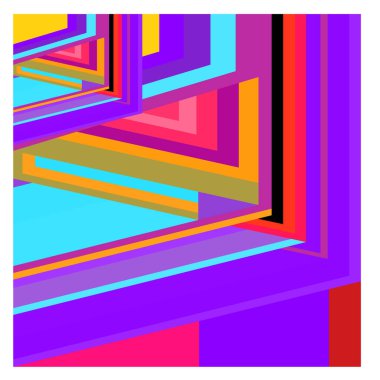 Kaynak için vektör renkli geometrik ve eğri arkaplan deseni