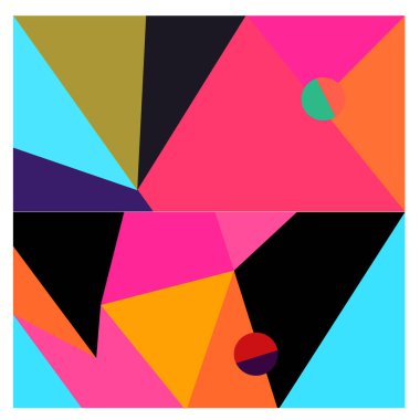 Kaynak için vektör renkli geometrik ve eğri arkaplan deseni