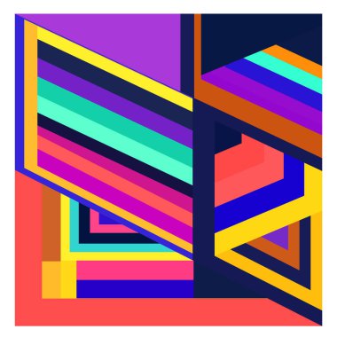 Kaynak için vektör renkli geometrik ve eğri arkaplan deseni