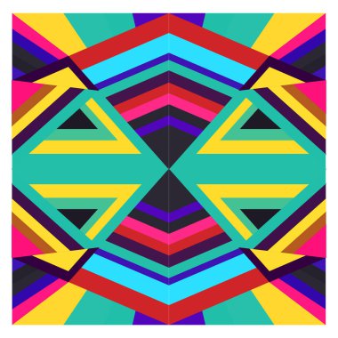 Kaynak için vektör renkli geometrik ve eğri arkaplan deseni