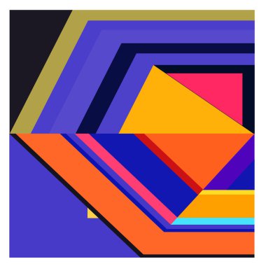 Kaynak için vektör renkli geometrik ve eğri arkaplan deseni