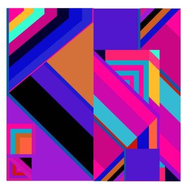 Kaynak için vektör renkli geometrik ve eğri arkaplan deseni