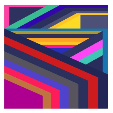 Kaynak için vektör renkli geometrik ve eğri arkaplan deseni