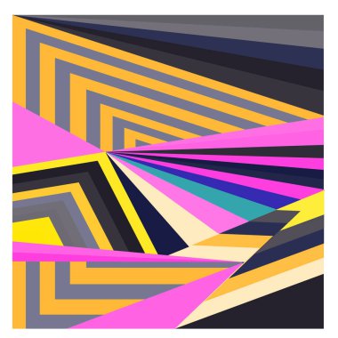 Kaynak için vektör renkli geometrik ve eğri arkaplan deseni