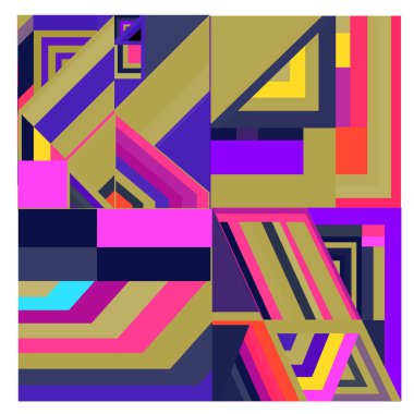 Kaynak için vektör renkli geometrik ve eğri arkaplan deseni