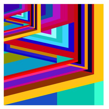 Kaynak için vektör renkli geometrik ve eğri arkaplan deseni